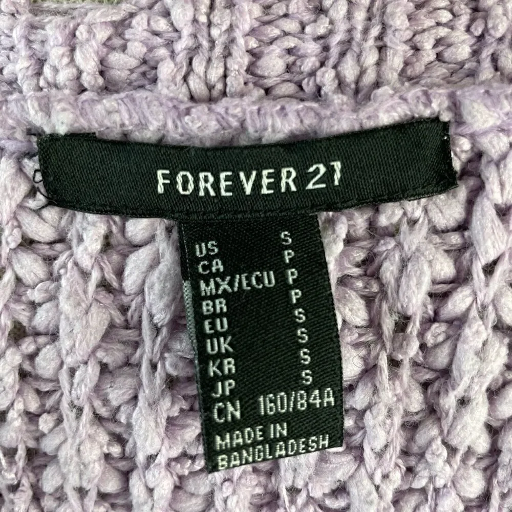 Forever 21 Pastel Purple Sweater Size S EUC